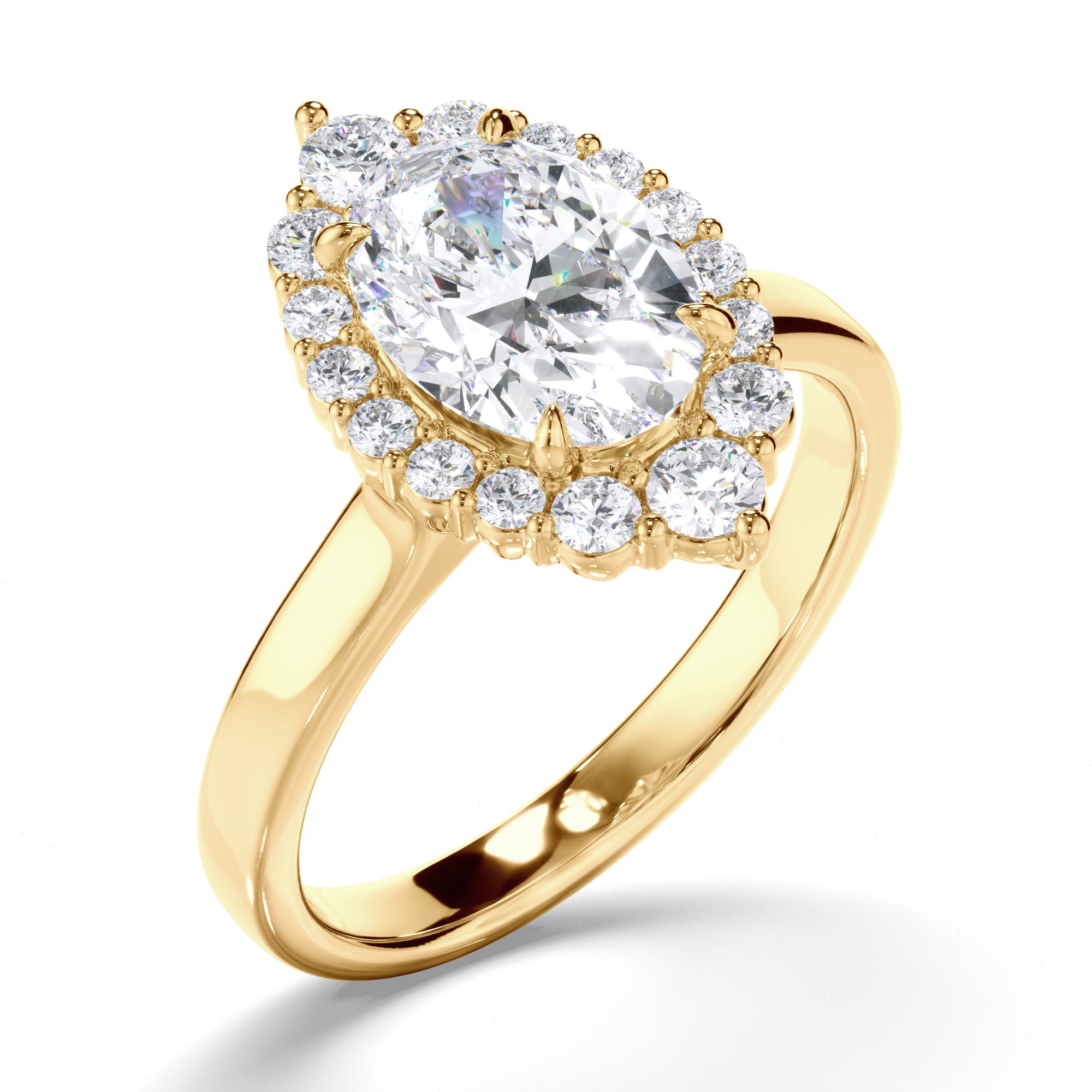 The Elouise Gold - Round Brilliant Solitaire Engagement Ring